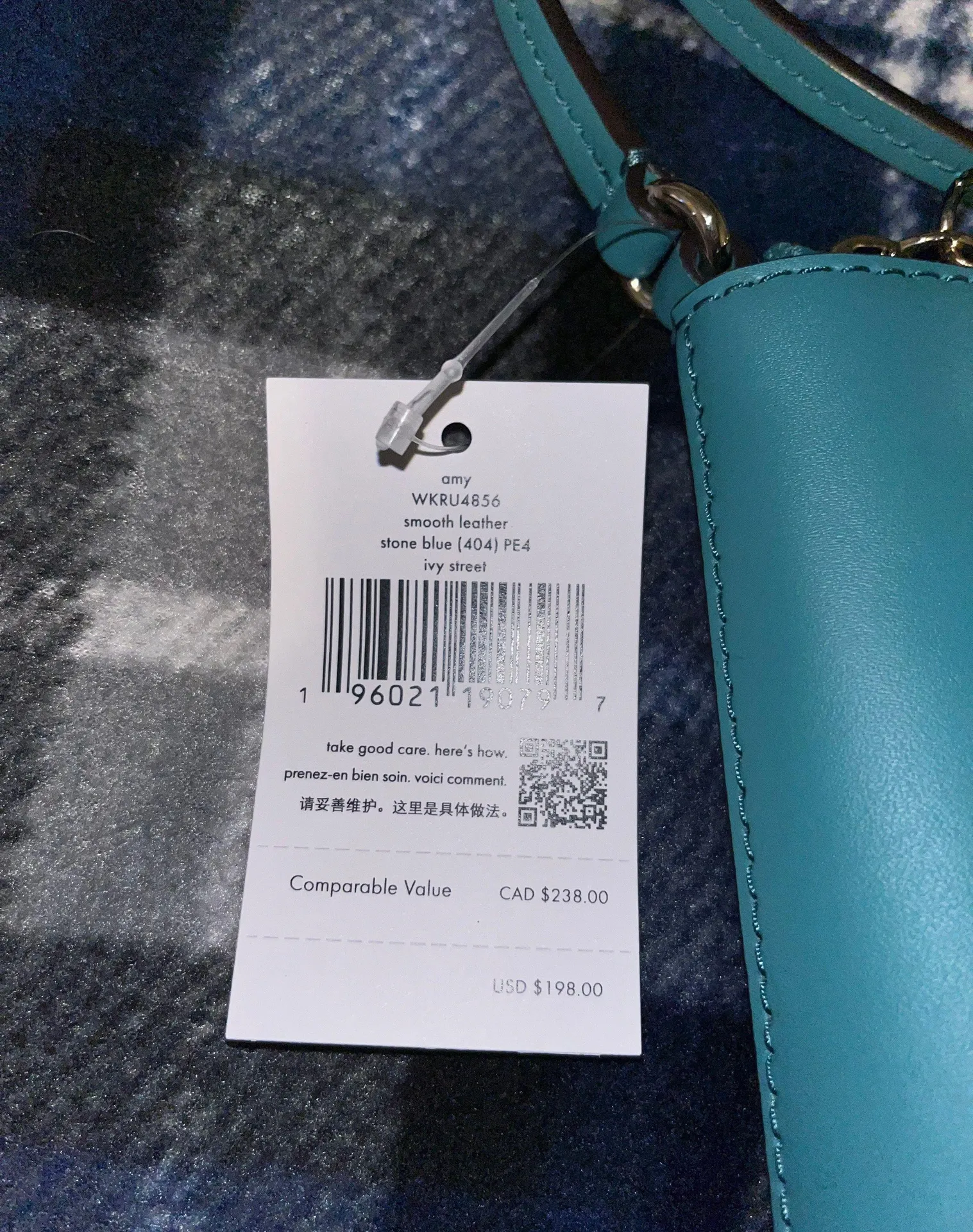 Kate Spade Teal Purse - Image 4