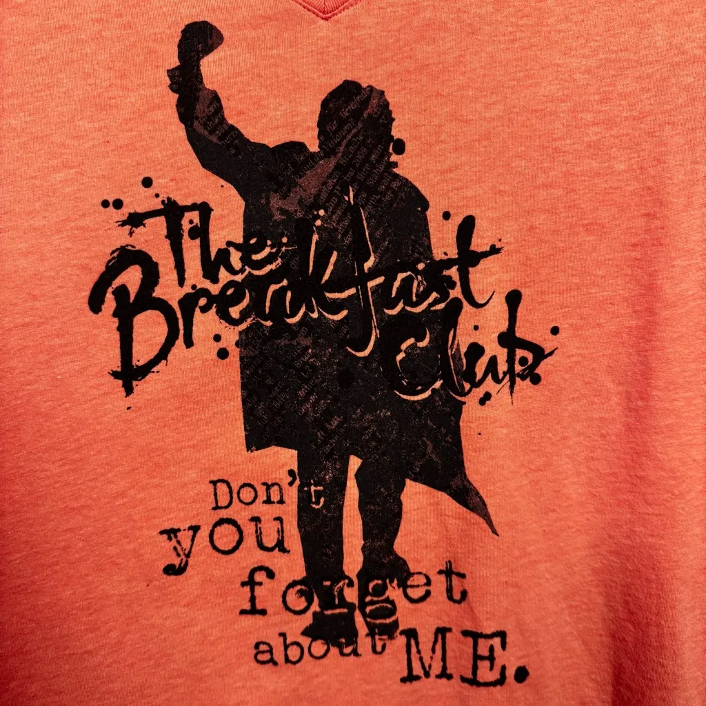 The Breakfast Club Classic film v neck peach colored t shirt ladies XX large Orange Size undefined - Image 3