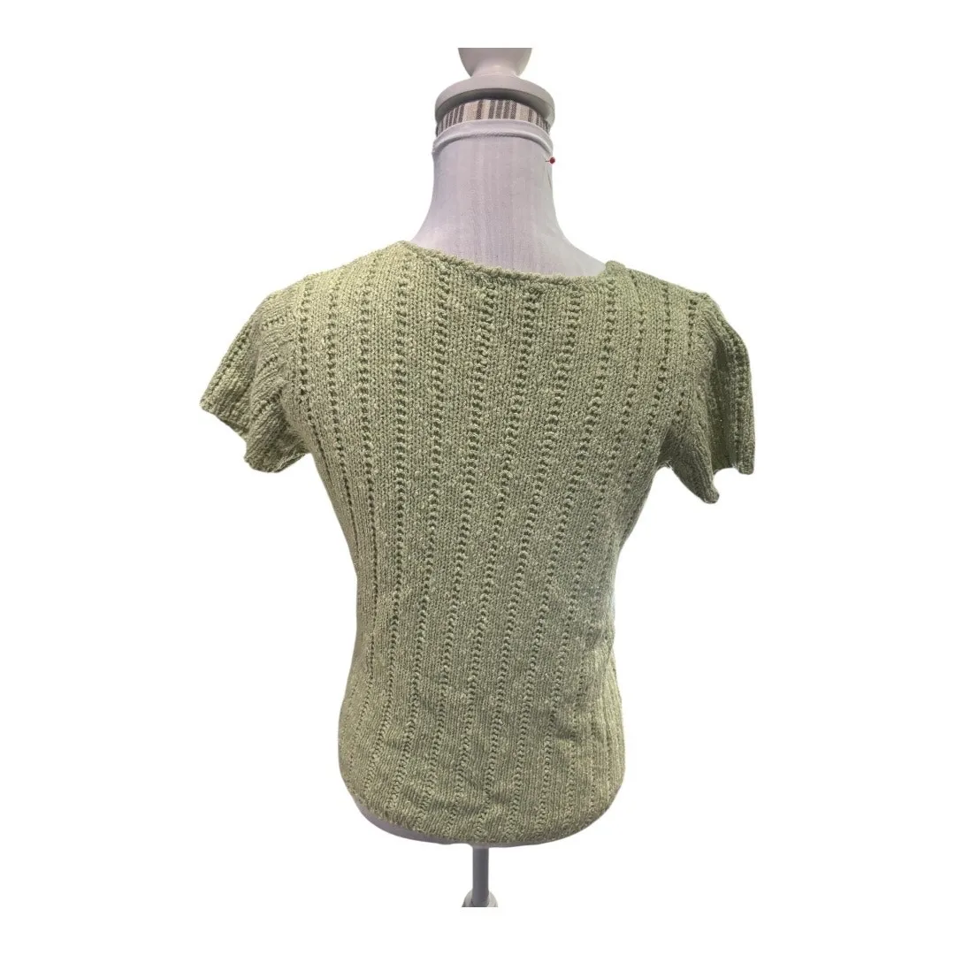 Carolyn Taylor Green Sparkle Sweater Size M - Image 2