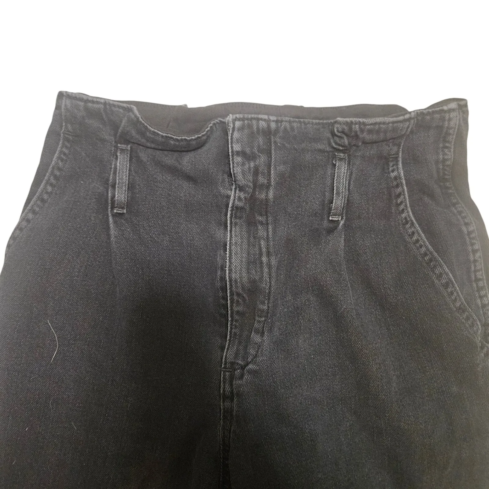 Wilfred Free‎ Jeans Black Denim Wide Leg High Waisted Size 6 - Image 2