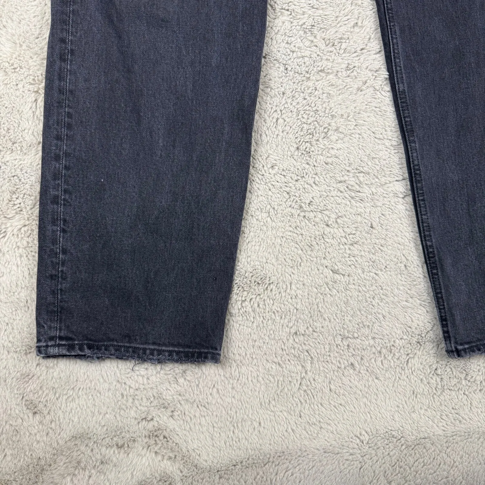 Abercrombie & Fitch The Dad High Rise Black Wash Denim Jeans‎ Size 32 14L - Image 10