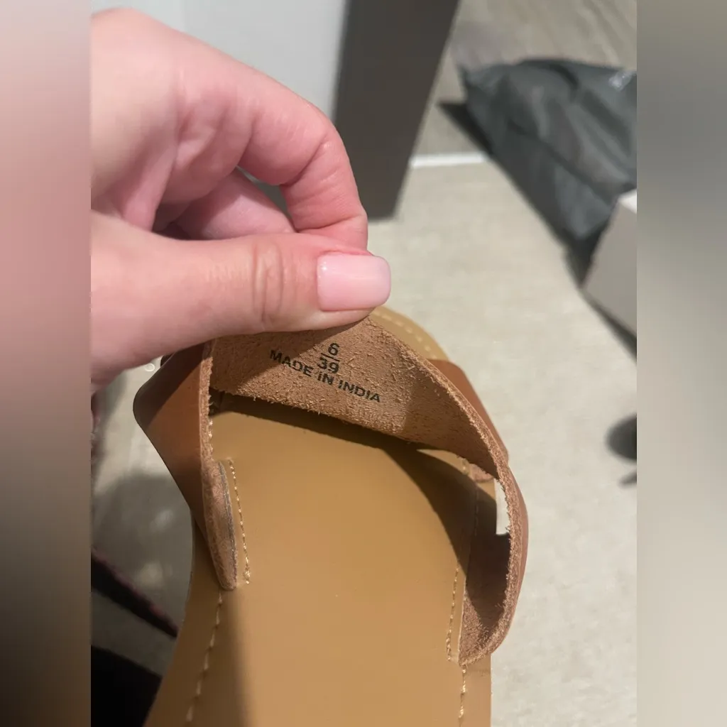 NWOT ASOS GENUINE LEATHER BROWN FLATS EUR39 - Image 5