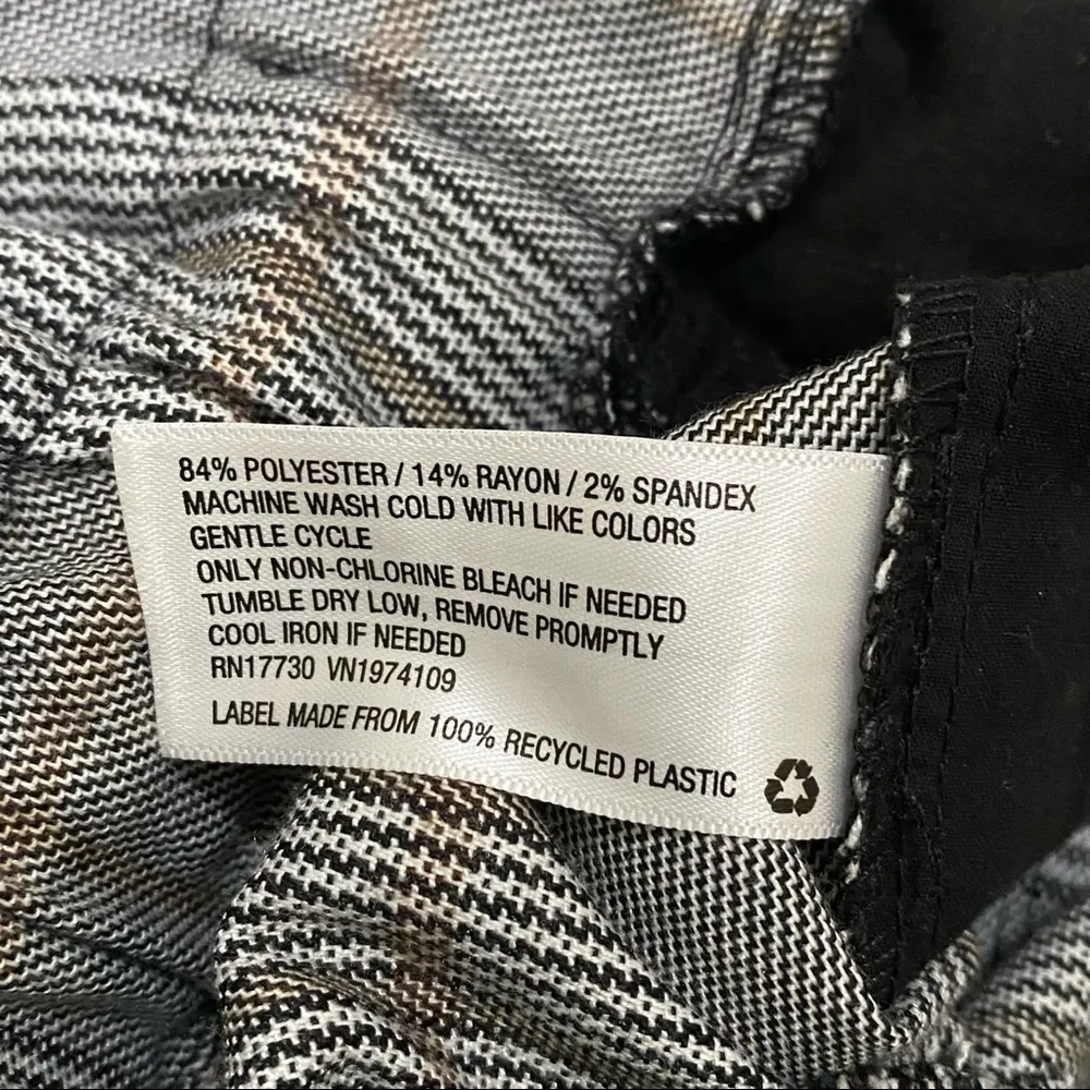 Wild Fable Black/White Plaid Houndstooth Paper Bag Waist Tapered Pants Size M - Image 10