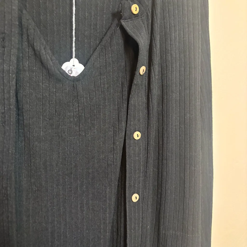 NWT Wishlist Women’s Dress Ribbed Longline Duster Cardigan Maxi Black Set Small - Image 6