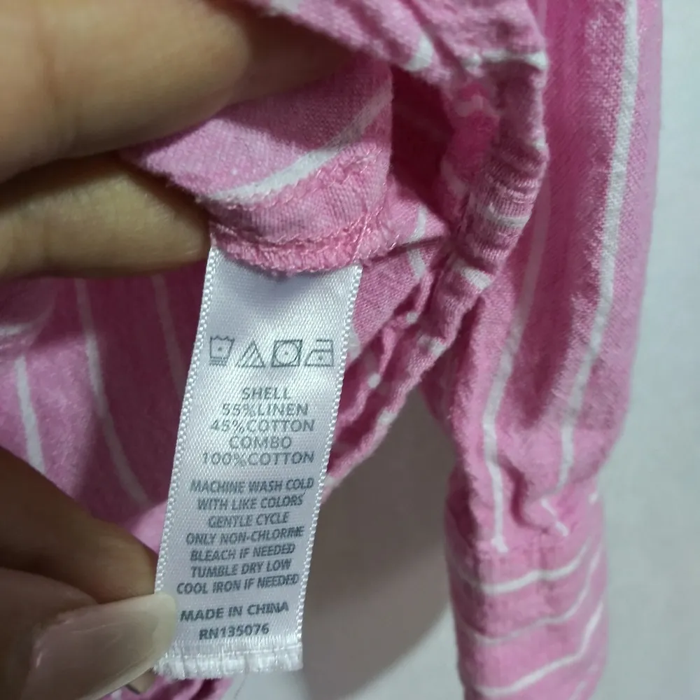 C Wonder Casual Pink Striped Button - Image 4