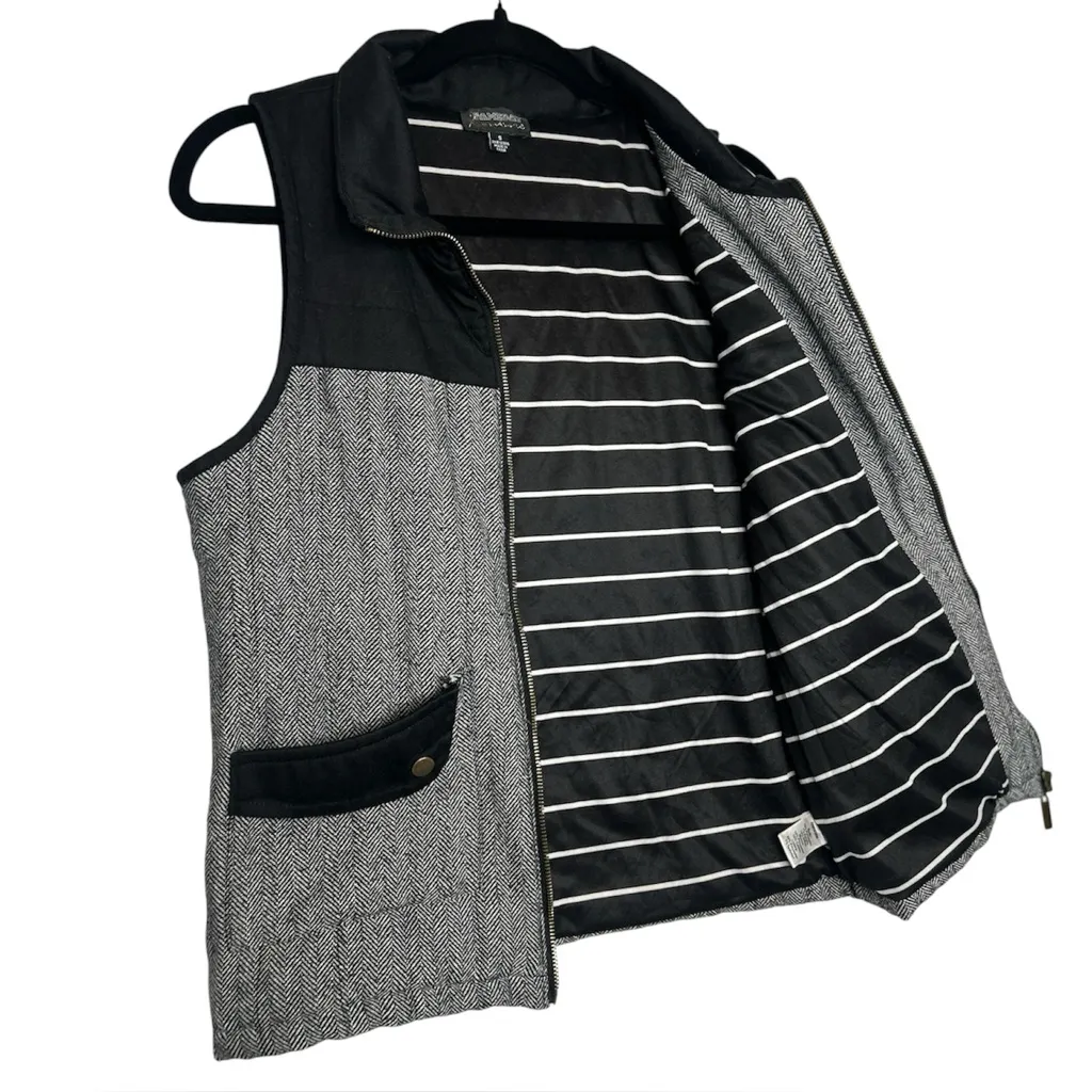 Vest Alabama Crimson Tide Women’s Quilted Herringbone Vest Size Small Black - Image 4