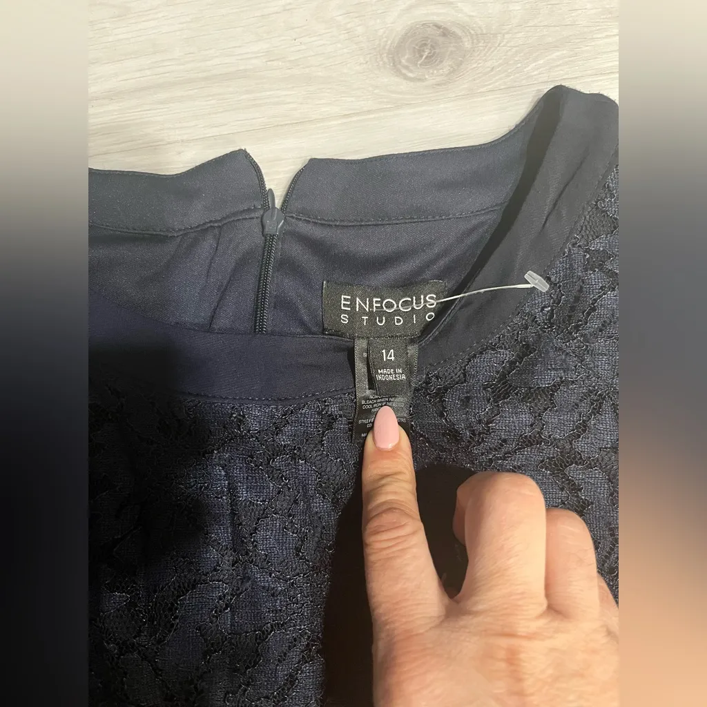 New Enfocus‎ Studio Navy Lace Dress - Image 2