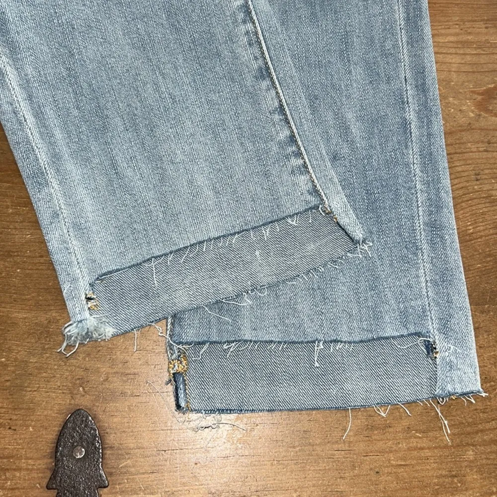 Women's Evidnt Los Angeles Verona Skinny Ankle Light Blue Distressed Jeans Sz 29 - Image 7