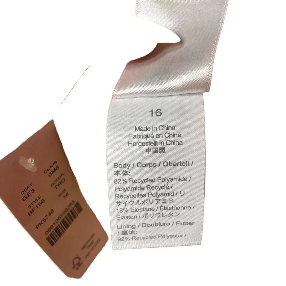 J. Crew‎ Cutout Tie-Back One Piece Swimsuit Tea Rose Pink Size 16 - Image 14