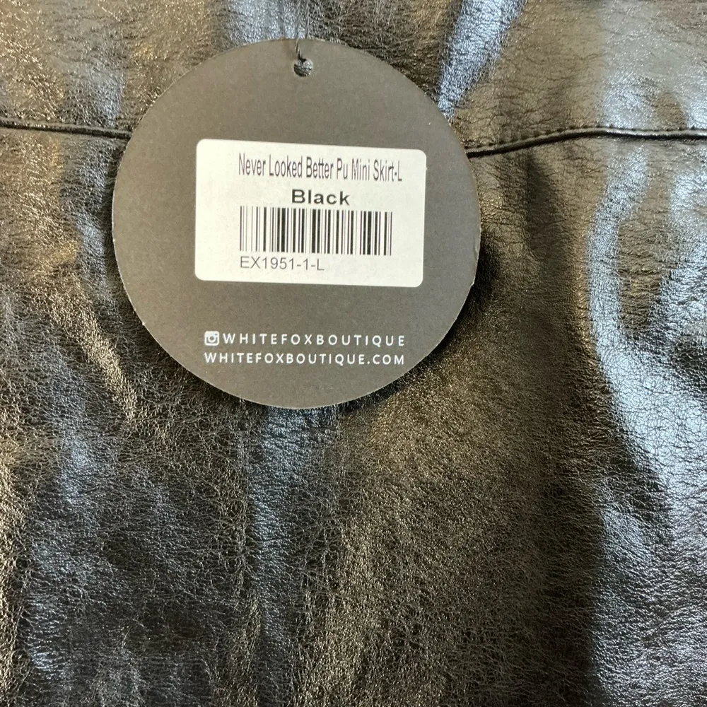 White Fox Boutique Black PU Mini Skirt - Image 4