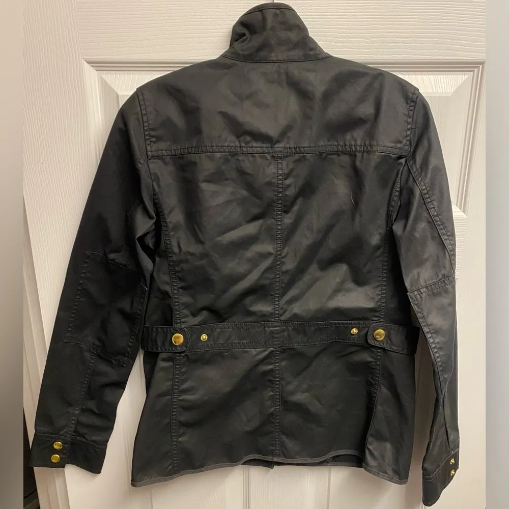 J. Crew 100% Cotton Black W/ Gold W/ Zipper & Botton Combo Close Size Small - Image 7