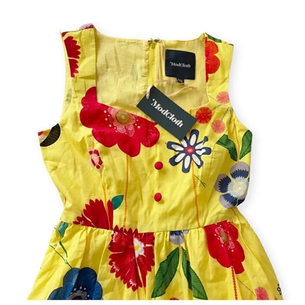 NWT ModCloth Biking Through Brussels Yellow Dress - Image 9