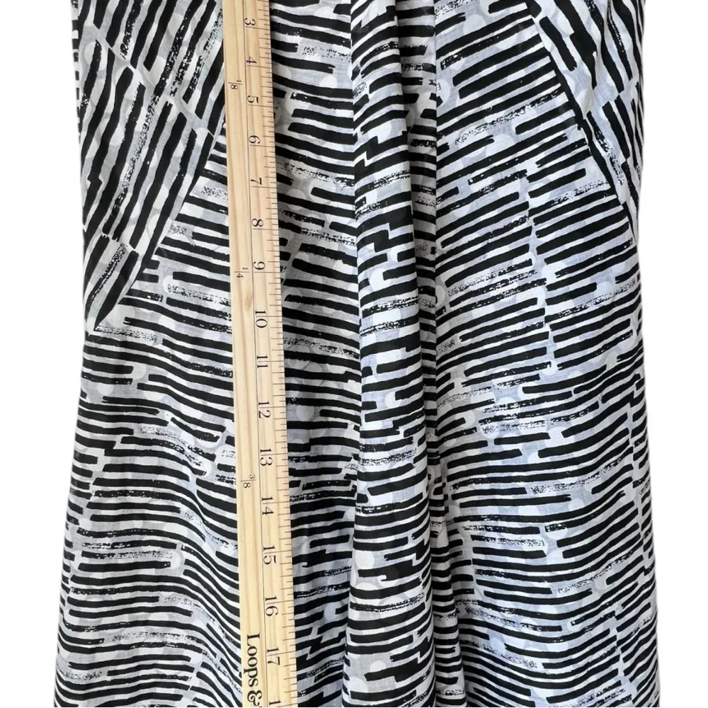 Women's ROBBIE BEE Black & White dress floral formal casual flower sleeveless 8. - Image 5