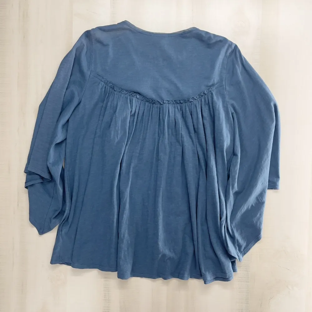 DELETTA x Anthropologie beaded oversized peasant top batwing tunic top M - Image 5