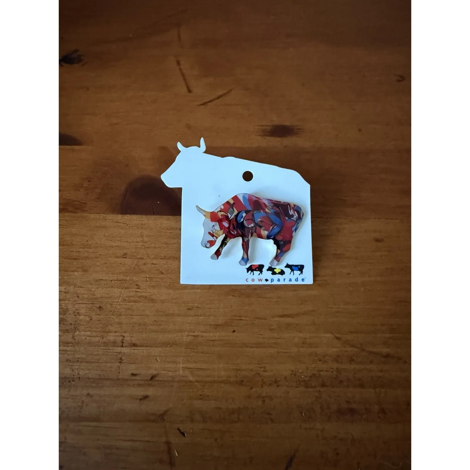 CowParade “Moonet” Lapel Pin/Brooch NWT Colorful Whimsical Punny Cow Art Collect - Image 3