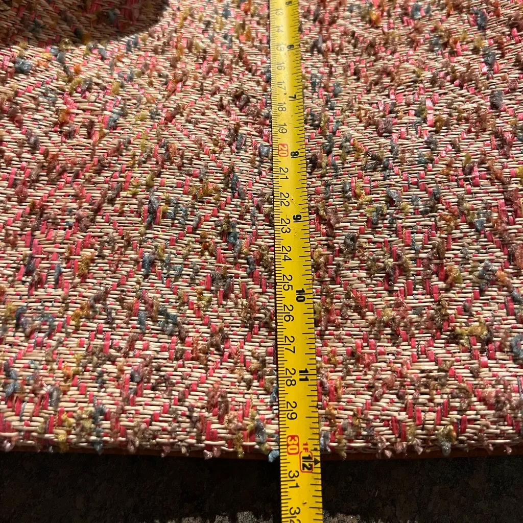 Sondra Roberts Squared Stylish Tweed Tote Bag - Multicolor | Brown Leather Purse - Image 8