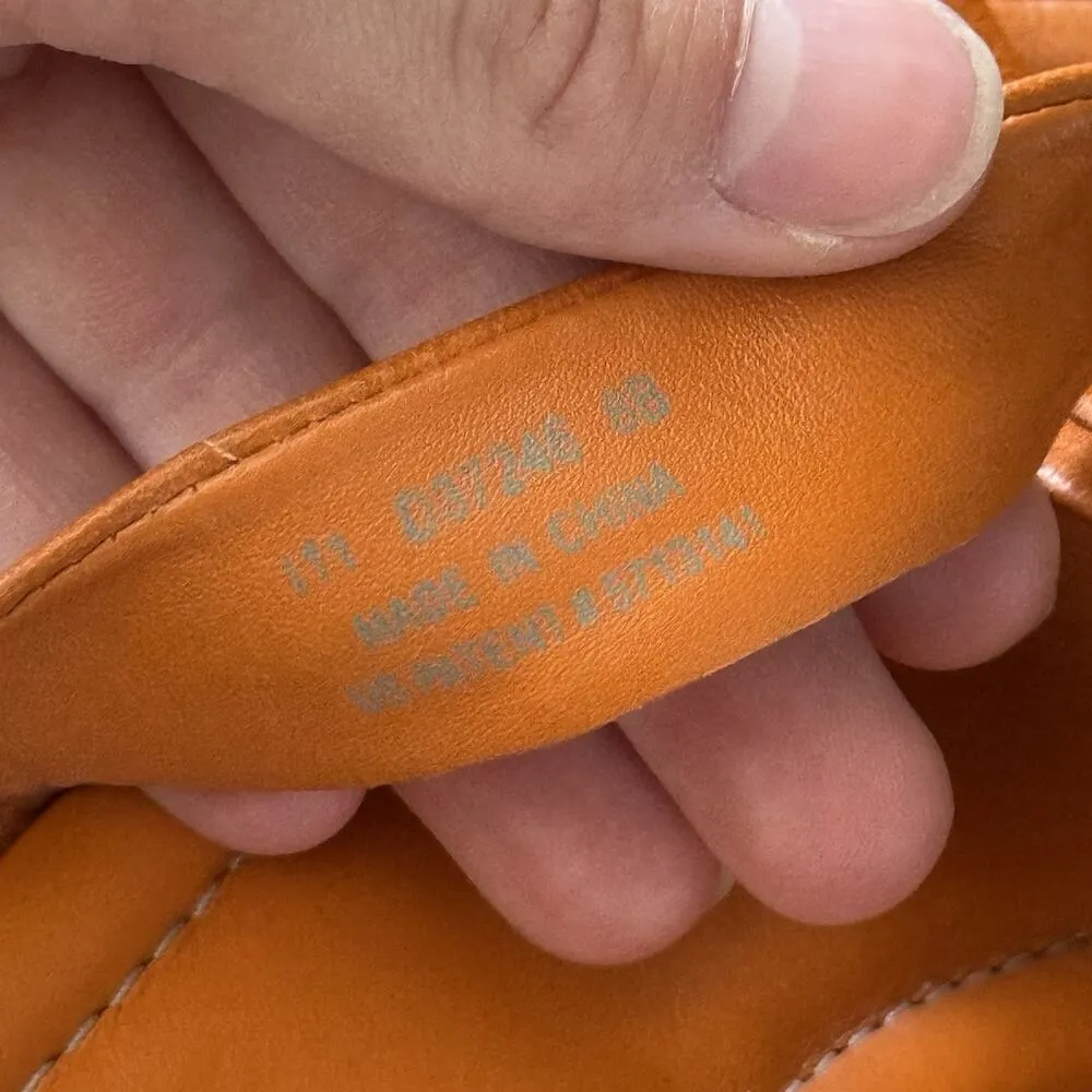 Cole Haan Orange Leather Slide Sandals with Air Soles Size 8B - Image 4