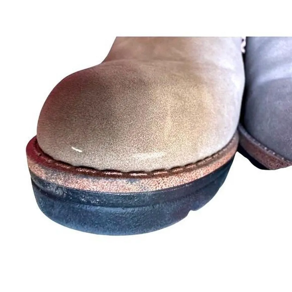 Naturalizer Tan Vegan Suede M Chunky Lug Block Heel Water Repellant Chelsea Boot Size 8 - Image 6