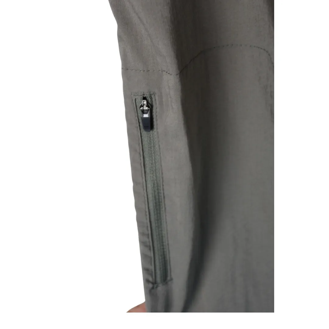 Khombu Womens Woven Capri Pants Nylon Blend Zip Pockets Khaki Green Size S - Image 5