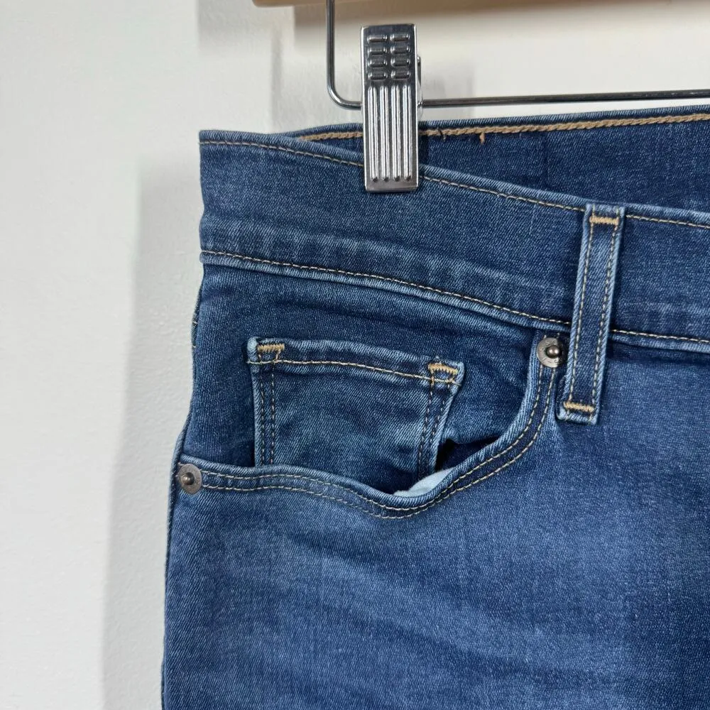 Levi Curvy Bootcut Jeans Women 29 Blue Dark Wash Western Boho Festival Concert - Image 8