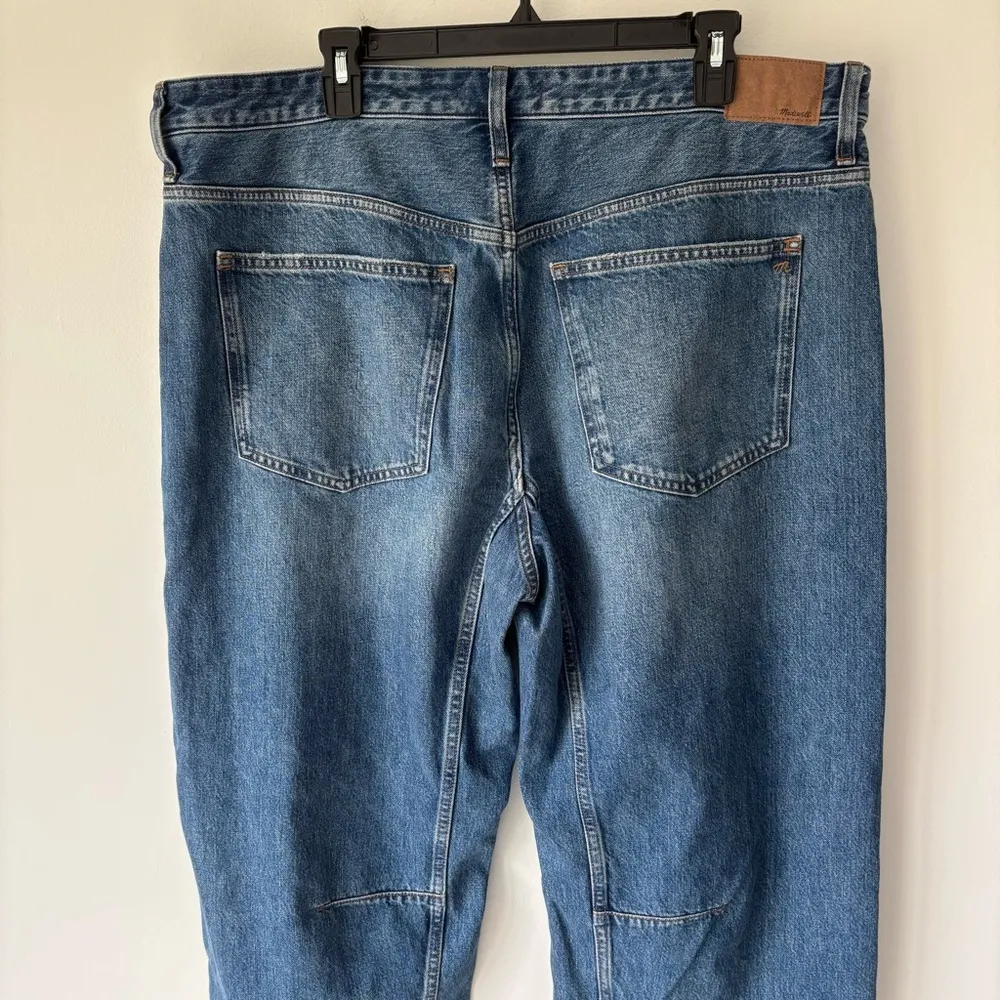 Madewell The Darted Barrel- Leg Jean 33T Plus Size Wide Leg Medium Wash Denim - Image 9