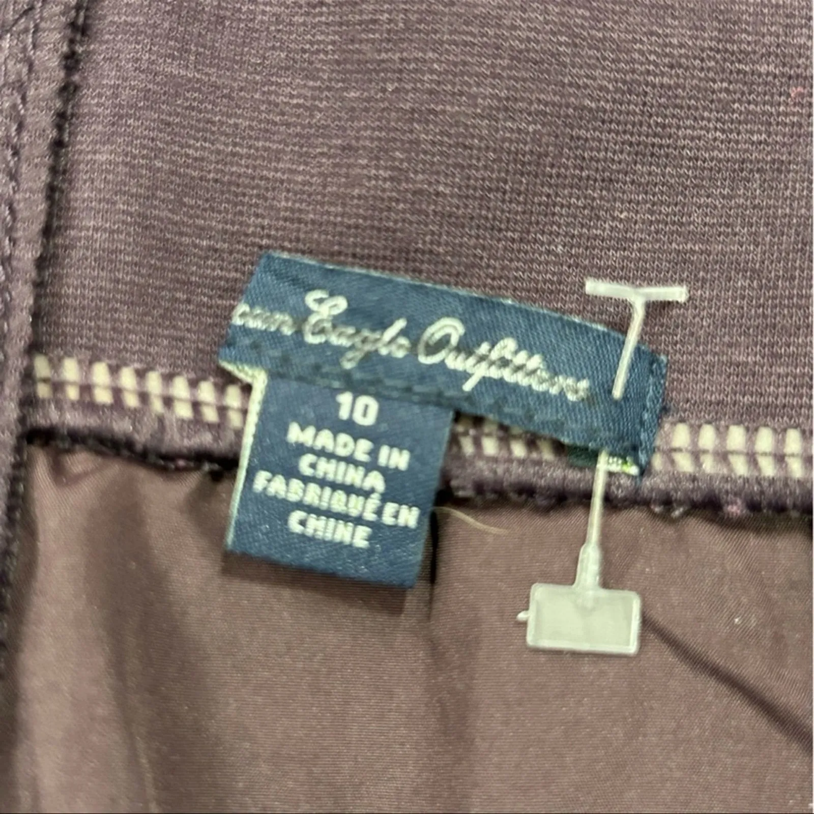 American Eagle Geometric Colorblock Mini Pencil Skirt Pink Purple Size 10 - Image 9