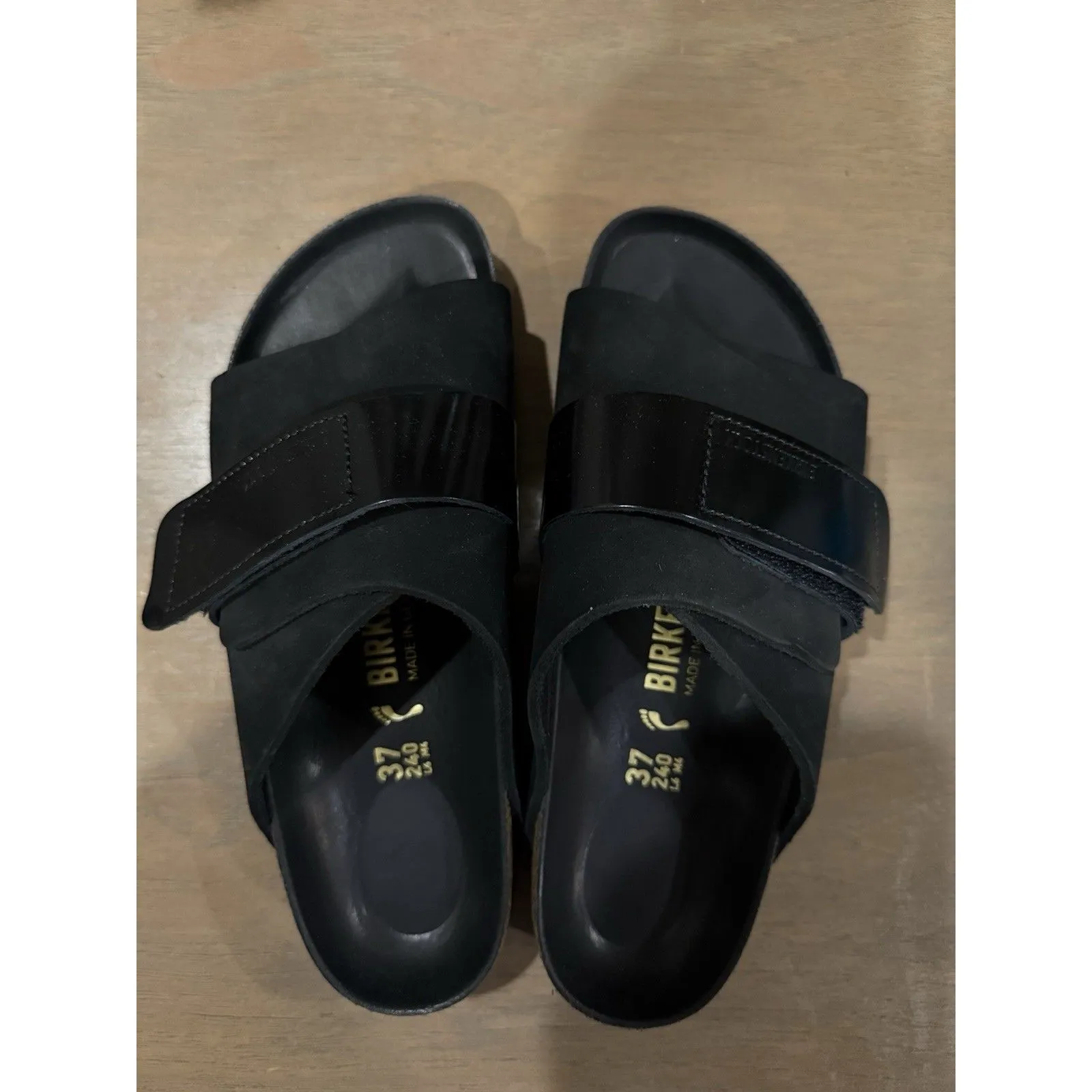 Birkenstock Sandals Kyoto Size 37 N Black Nubuck Leather NEW w Box Adjustable - Image 15