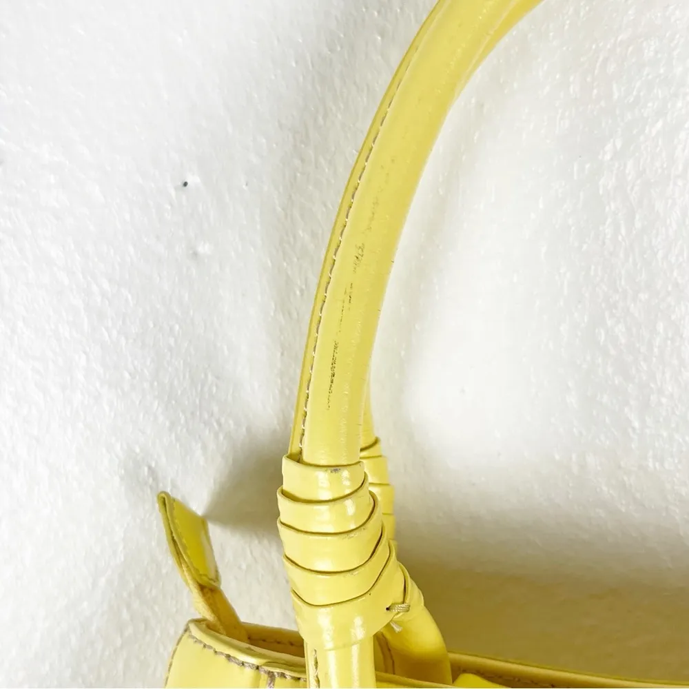 WILSON LEATHER Yellow Genuine Leather Double Straps Zip Closure Shoulder Bag - Image 9