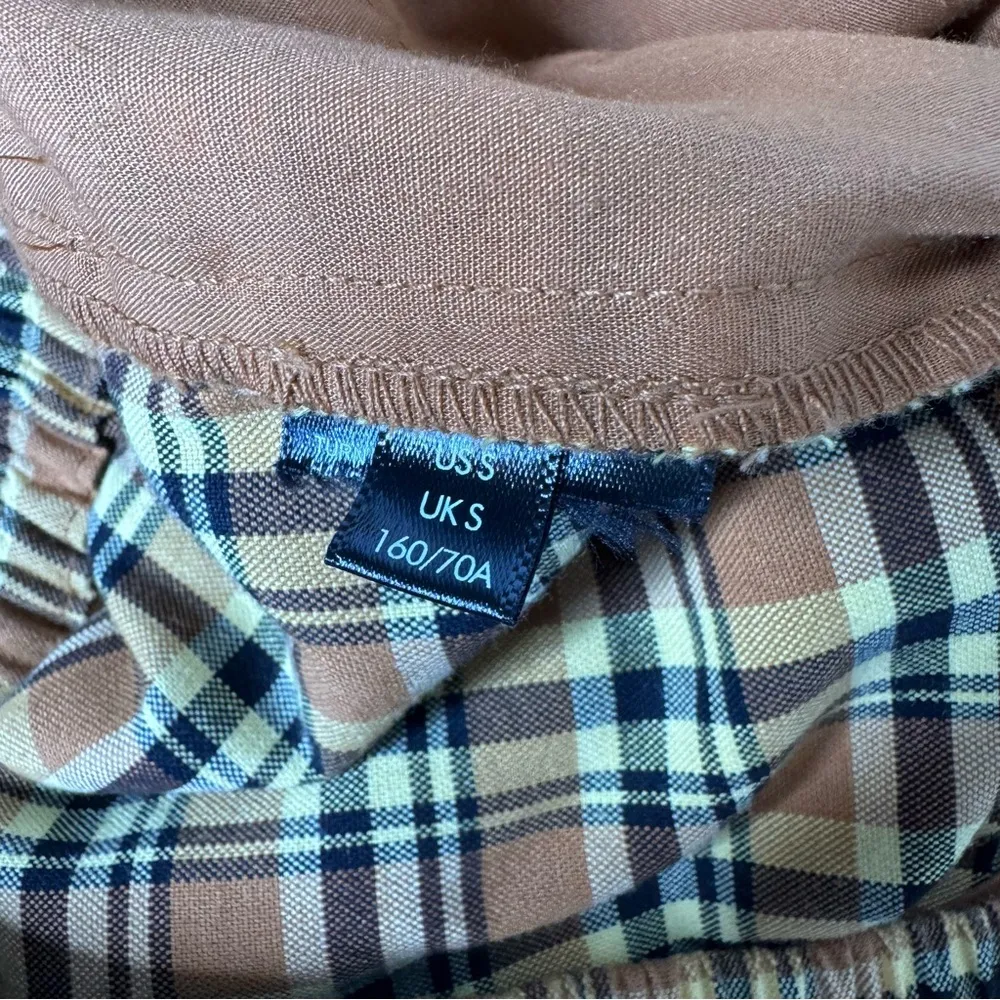 Urban Outfitters Colette Pull on Plaid Pants in Marigold Multi Small - Image 9