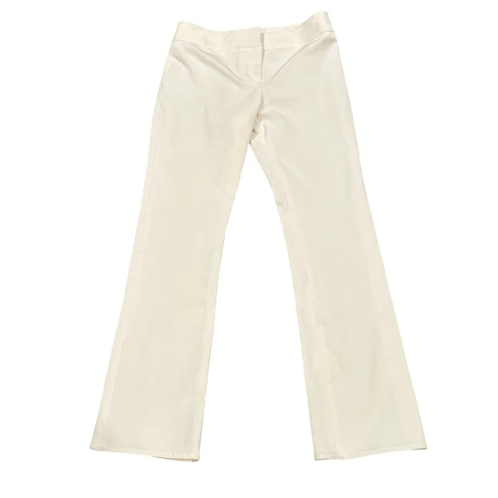 Veronica Beard Winter White Cream Fabric Stretch Business casual career pants 0 - Image 2