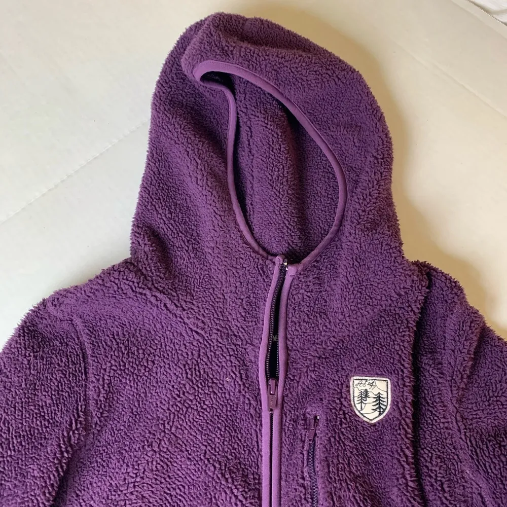 American Eagle  Purple Fleece Jacket Small - Image 3