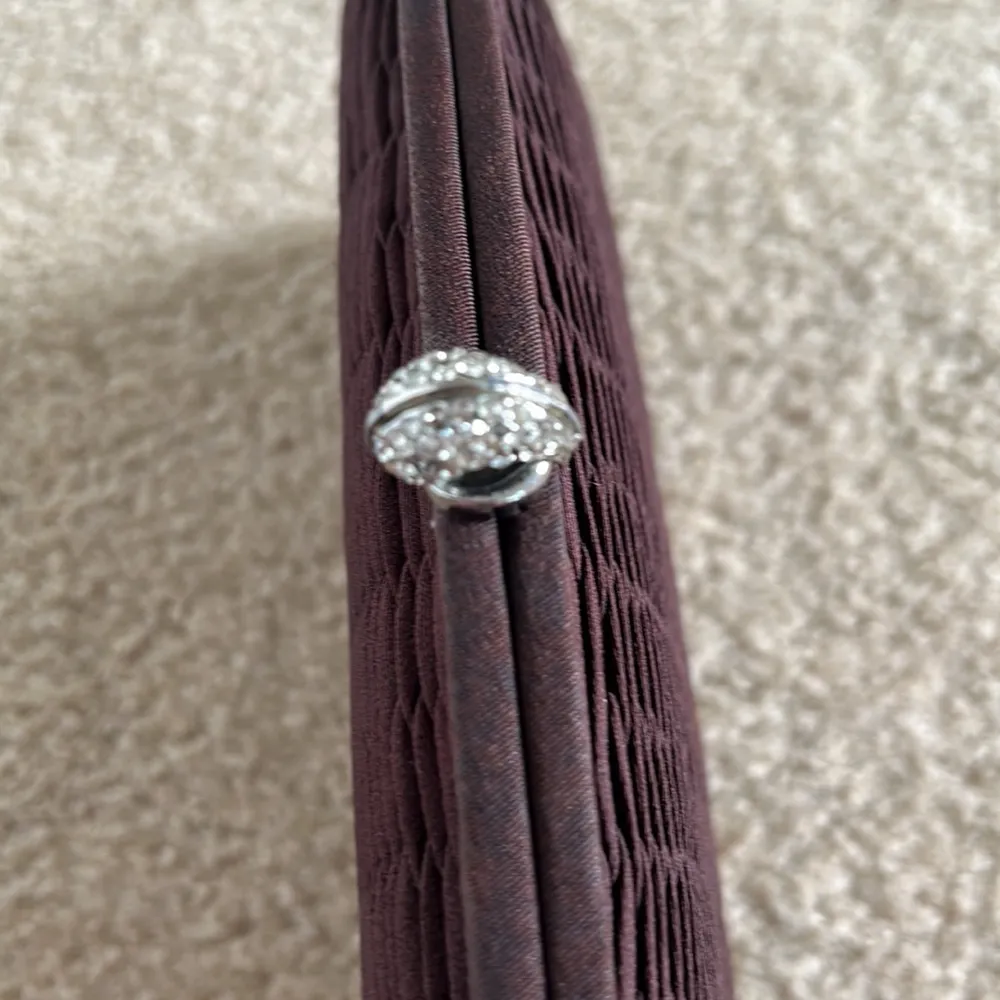 Vintage Garay Brown Satin Clutch - Image 4