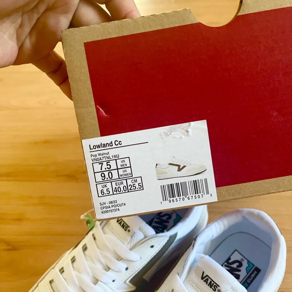 VANS Lowland Comfycush Shoes (pop Walnut) Women 9.0 US Mens 7.5 US - Image 11