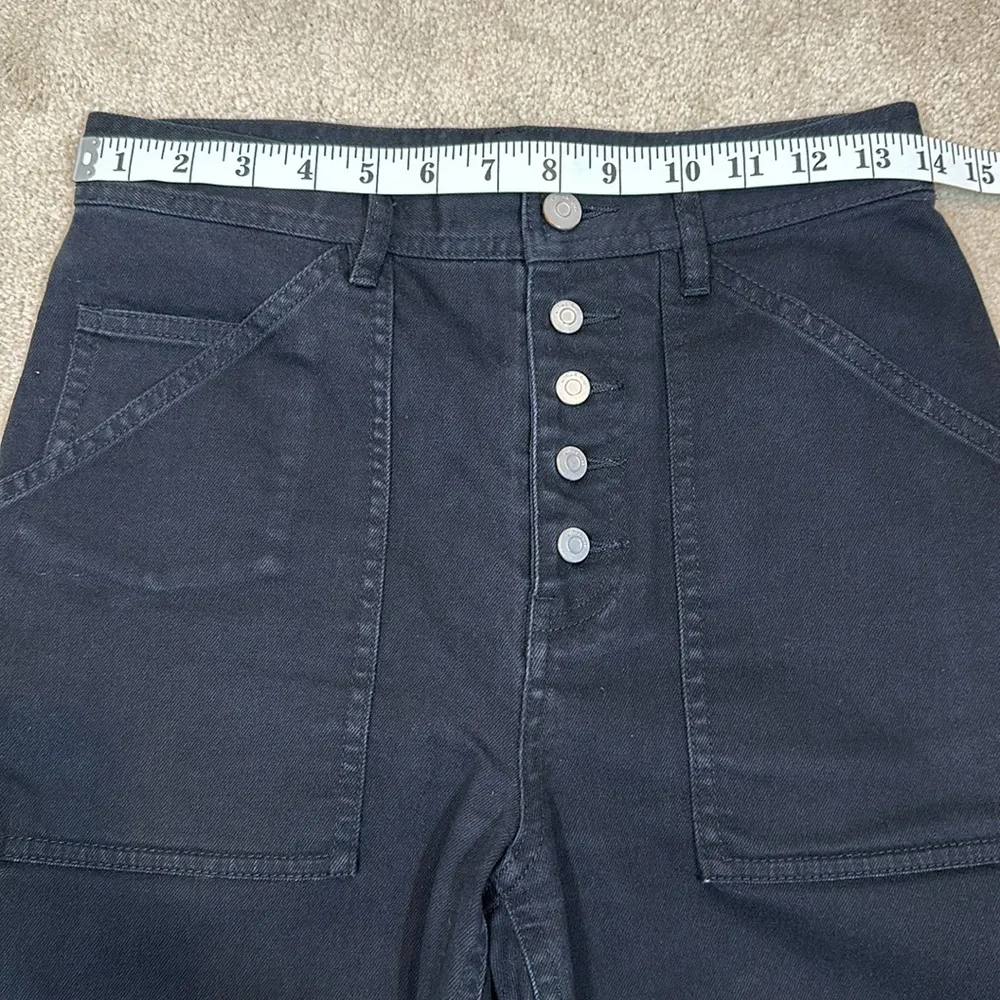 Wilfred Free Aritzia Button Front Black Jeans Women Size 6 - Image 4