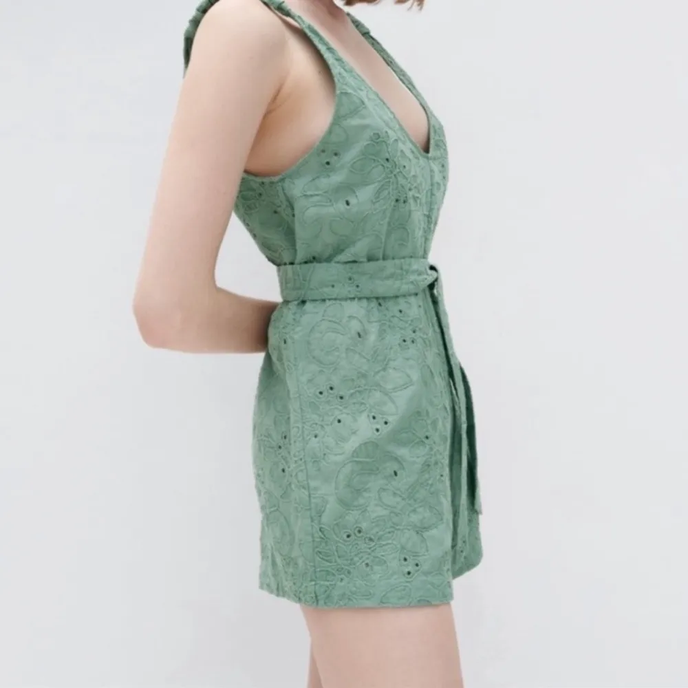 NWT Zara green eyelet romper! - Image 2