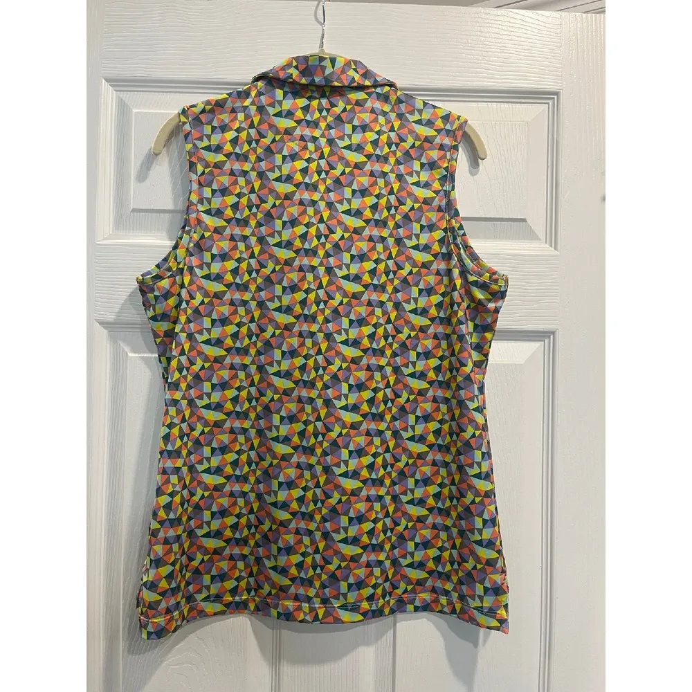 Magnolia lane medium‎ women's golf top tech 50+UPF polo tennis athletic - Image 3