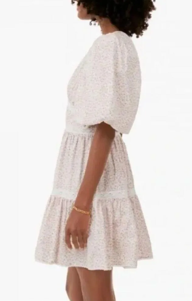 Tuckernuck Hyacinth House Isabelle Mini Dress Ditsy Floral Lace Size Medium - Image 2