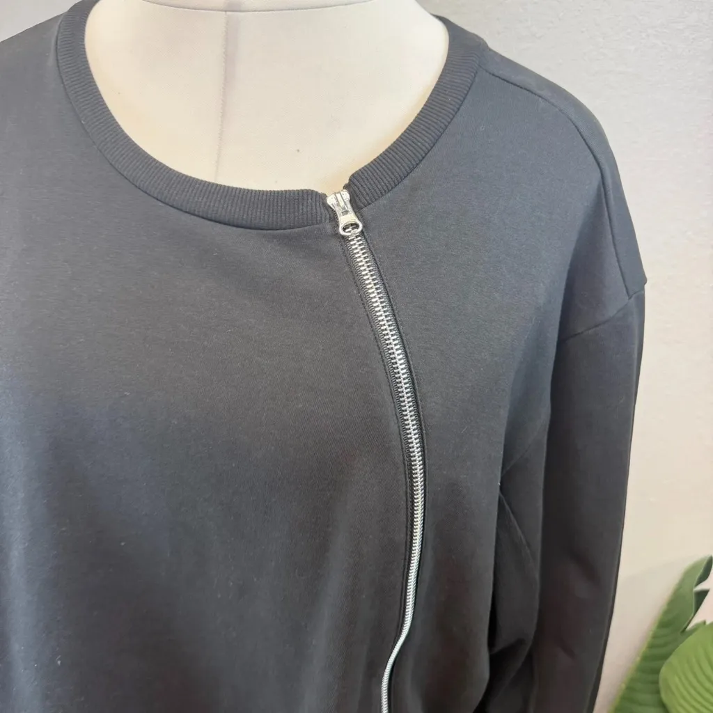 Universal Standard Black Meridian Zip Pullover Sweatshirt - New - Size 30 - Image 4