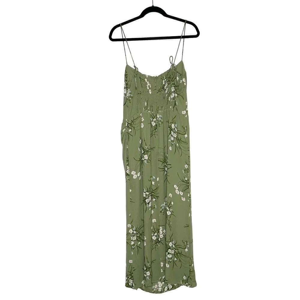 NWT Reformation Courtney Dress in Bonita Women's Green Size 12 - Image 4