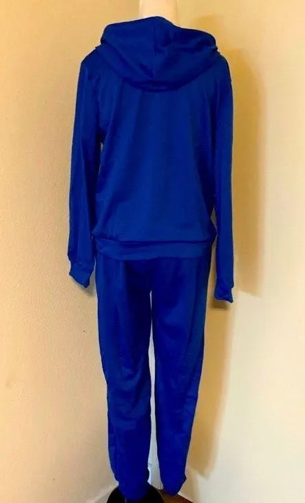 Women's Two Piece Outfits Sets Long Pants Casual Matching Clothing M,L,XL,2XL Blue Size M - Image 6