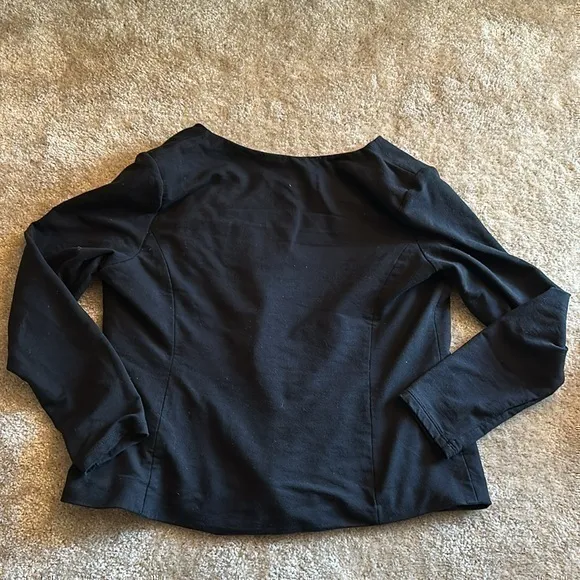 Mossimo Supply Co. Black and Silver Asymmetrical Zip Jacket Size XXL - Image 6