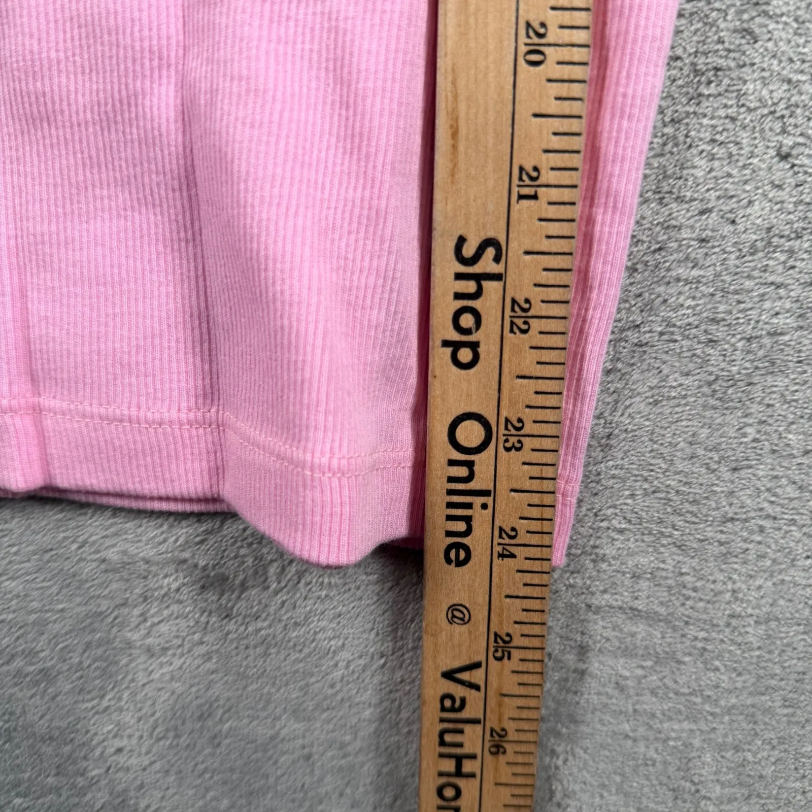 Chaus Tank Top Large Pink Daisy Ribbed Y2K Coquette Soft Girl Floral Rhinestone - Image 8