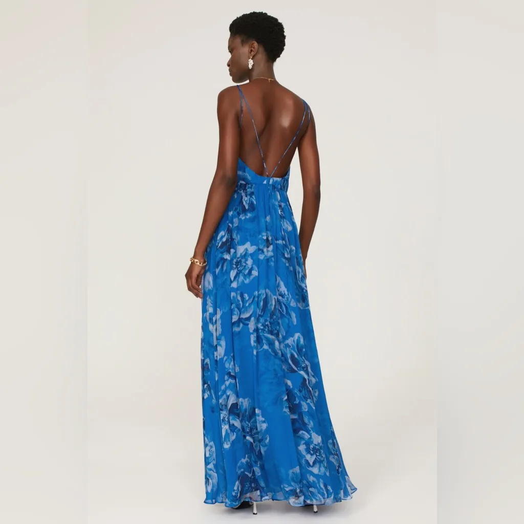 Halston Mindy Gown Blue - Image 3