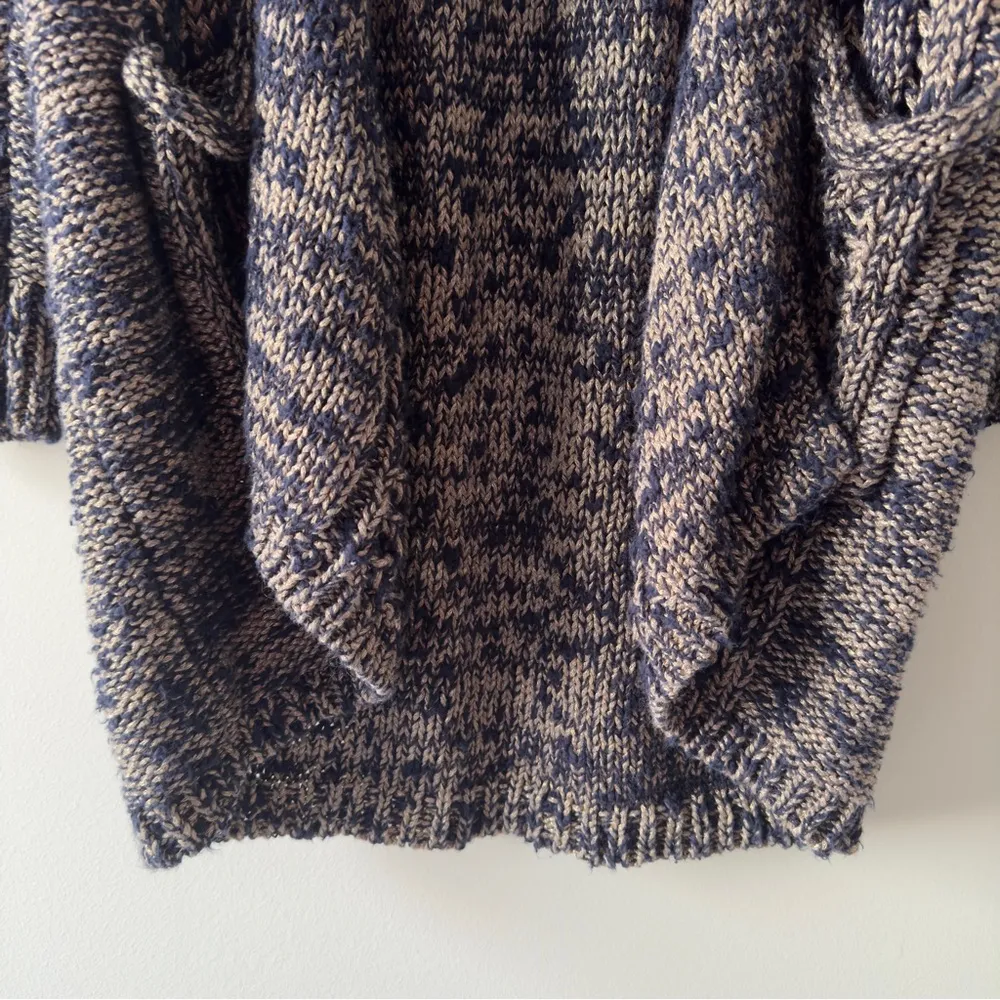 Anthropologie Akemi + Kin Metallic Pocket Front Tunic Cardigan Long Sleeve open - Image 3