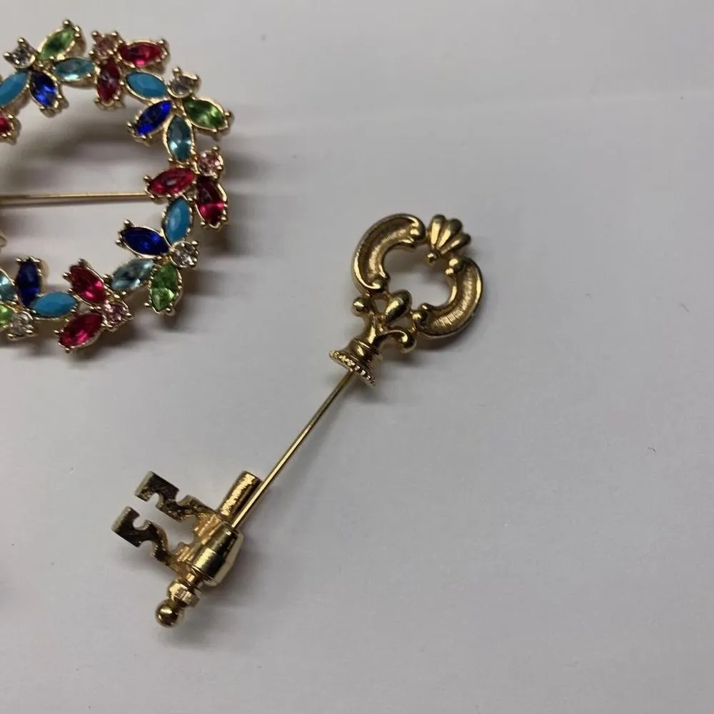 Lot Of 3 All Signed Gold Tone Vintage - Image 3