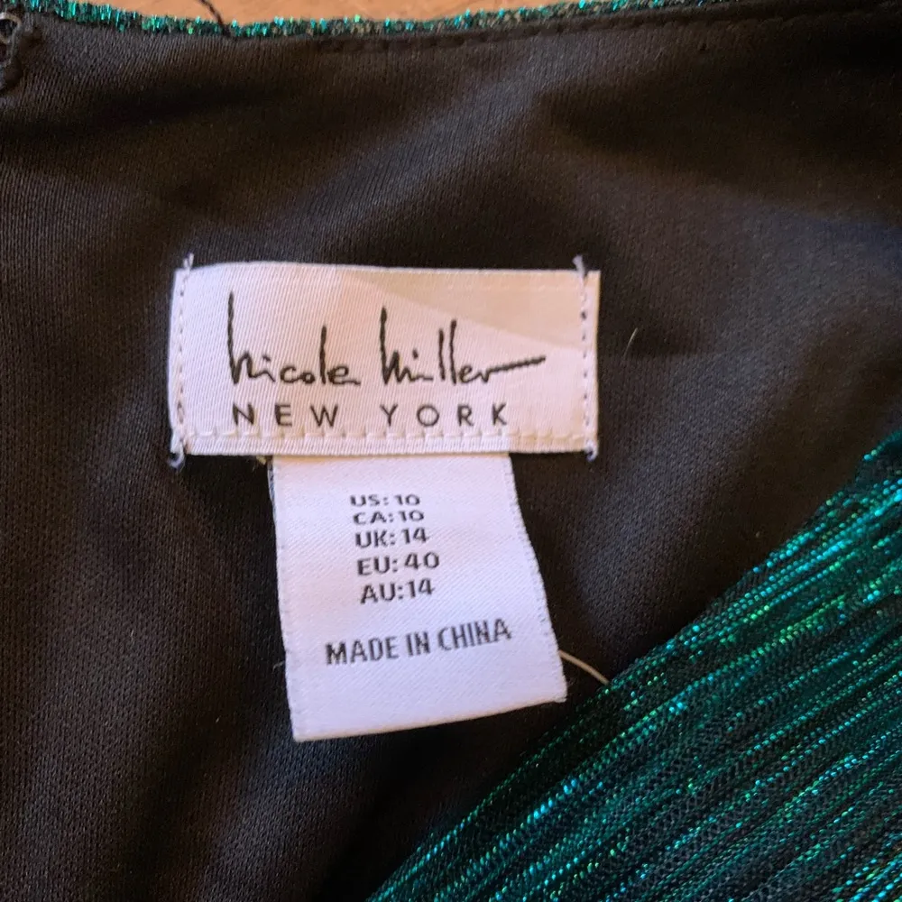 Nicole Miller NEW NWT Shimmering Long Evening Dress 10 L Large - Image 4