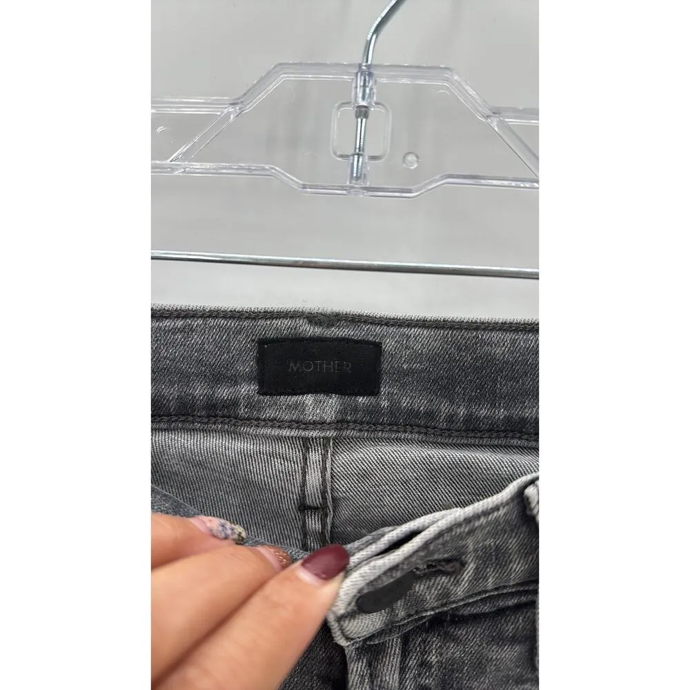 Mother The Hustler High Waist Ankle Bootcut Jeans Northern Lights Gray size 26 - Image 9