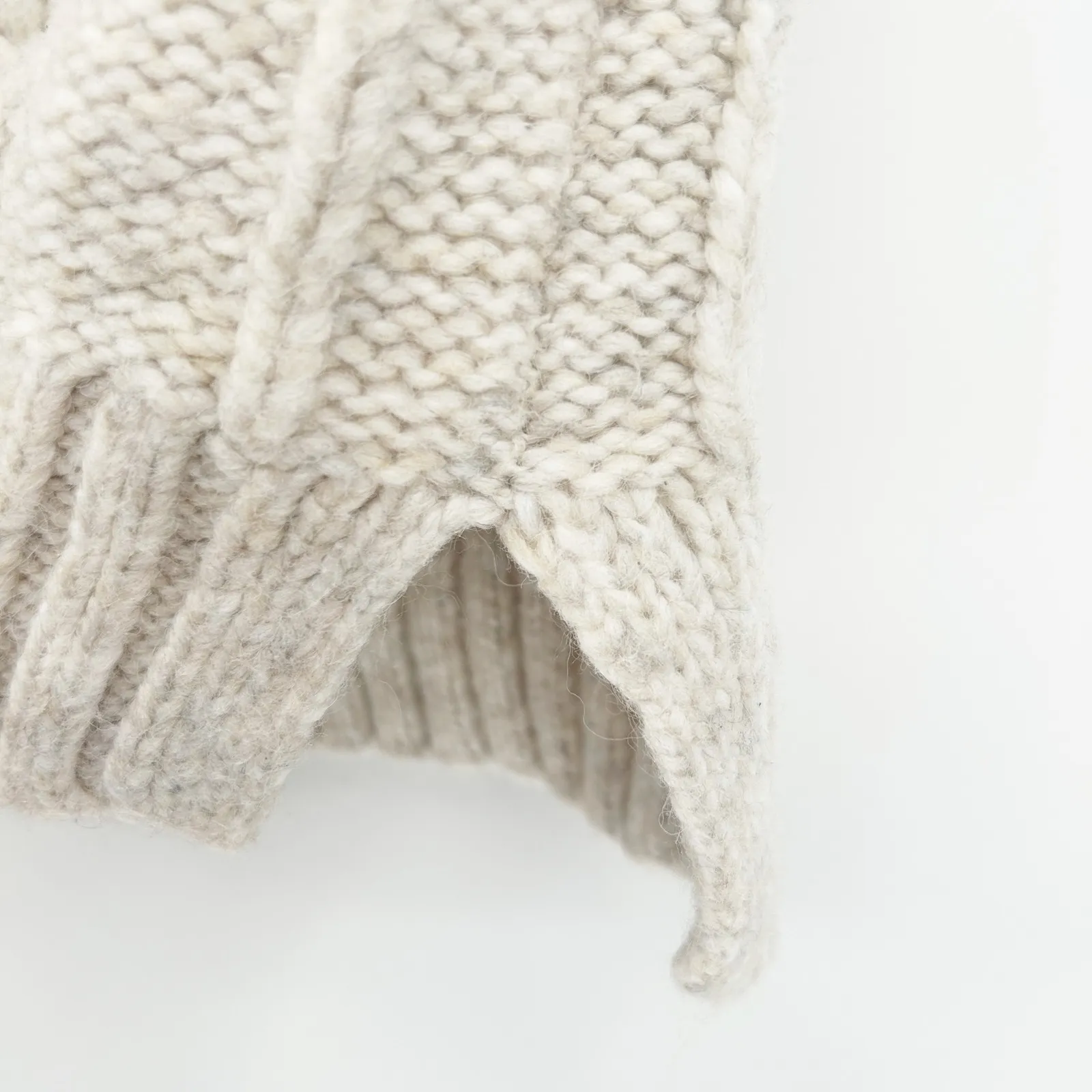 American Eagle Womens Wool Blend Fisherman Cable Knit Sweater Vest Size S Beige - Image 7