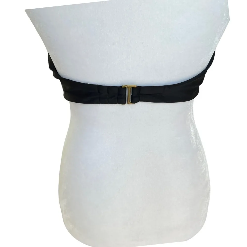 Andie Swim - The Scala Black Bikini Strapless Bathing Suit Top Sz L - Image 7