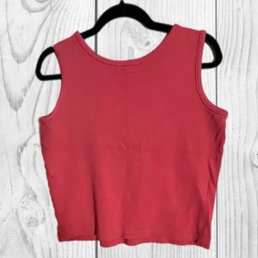 Karen Scott  Basic Red Tank Top size Medium - Image 3